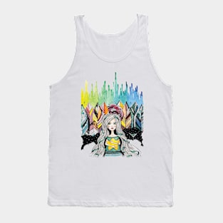 Girl with little star Tank Top